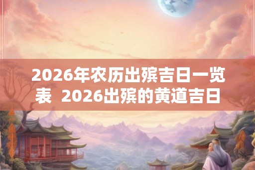2026年农历出殡吉日一览表  2026出殡的黄道吉日