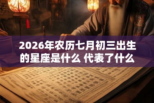 2026年农历七月初三出生的星座是什么 代表了什么