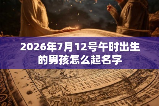 2026年7月12号午时出生的男孩怎么起名字