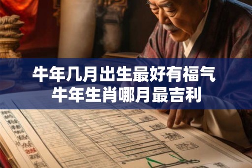 牛年几月出生最好有福气 牛年生肖哪月最吉利