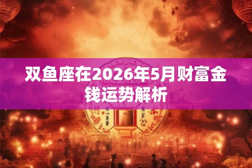 双鱼座在2026年5月财富金钱运势解析
