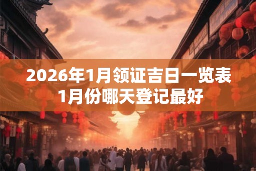 2026年1月领证吉日一览表 1月份哪天登记最好