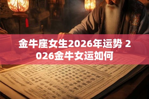 金牛座女生2026年运势 2026金牛女运如何