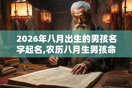 2026年八月出生的男孩名字起名,农历八月生男孩命好吗? 2026年八月出生的男孩名字起名,农历八月生男孩命好吗?