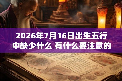 2026年7月16日出生五行中缺少什么 有什么要注意的 2026年7月16日出生五行中缺少什么 有什么要注意的