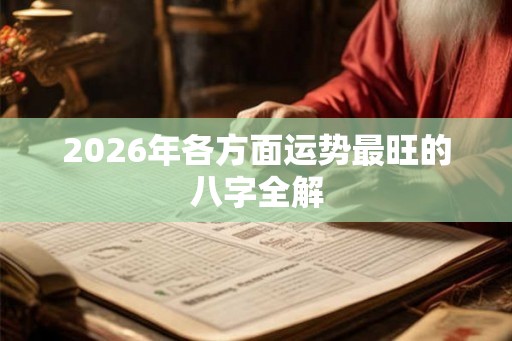 2026年各方面运势最旺的八字全解 2026年各方面运势最旺的八字全解