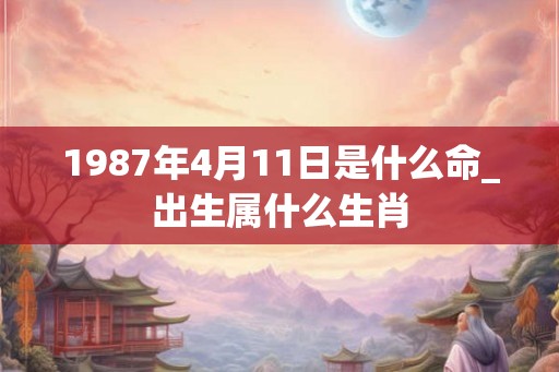 1987年4月11日是什么命_出生属什么生肖