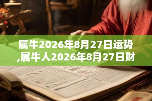 属牛2026年8月27日运势,属牛人2026年8月27日财运,生肖牛2026年8月27日运势 属牛2026年8月27日运势,属牛人2026年8月27日财运,生肖牛2026年8月27日运势