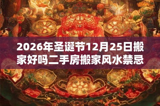 2026年圣诞节12月25日搬家好吗二手房搬家风水禁忌! 2026年圣诞节12月25日搬家好吗二手房搬家风水禁忌!