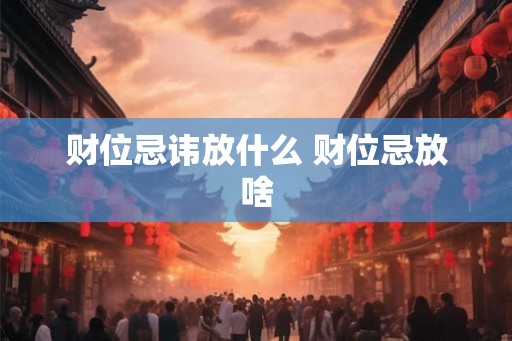 财位忌讳放什么 财位忌放啥