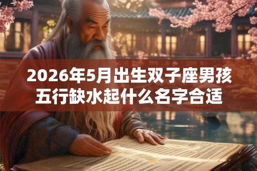 2026年5月出生双子座男孩五行缺水起什么名字合适