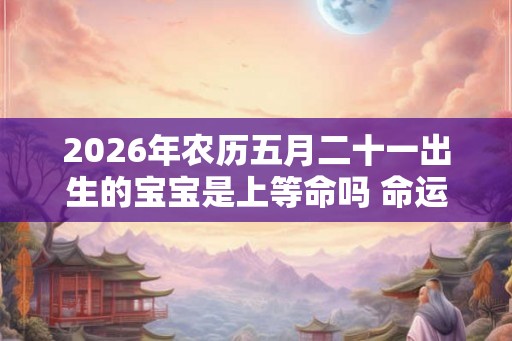 2026年农历五月二十一出生的宝宝是上等命吗 命运如何