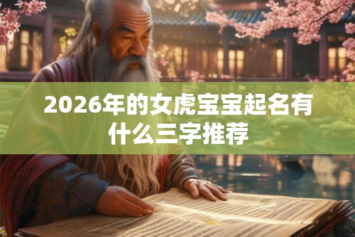 2026年的女虎宝宝起名有什么三字推荐