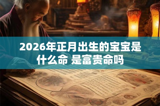 2026年正月出生的宝宝是什么命 是富贵命吗 2026年正月出生的宝宝是什么命 是富贵命吗