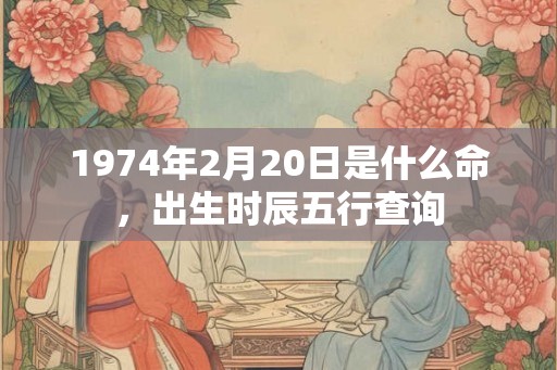 1974年2月20日是什么命,出生时辰五行查询 1974年2月20日是什么命,出生时辰五行查询