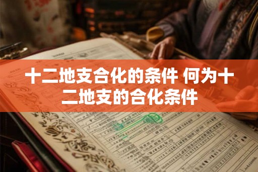十二地支合化的条件 何为十二地支的合化条件