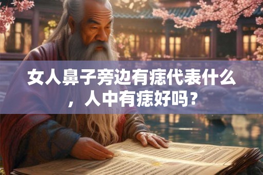 女人鼻子旁边有痣代表什么，人中有痣好吗？