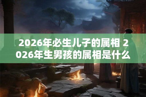 2026年必生儿子的属相 2026年生男孩的属相是什么