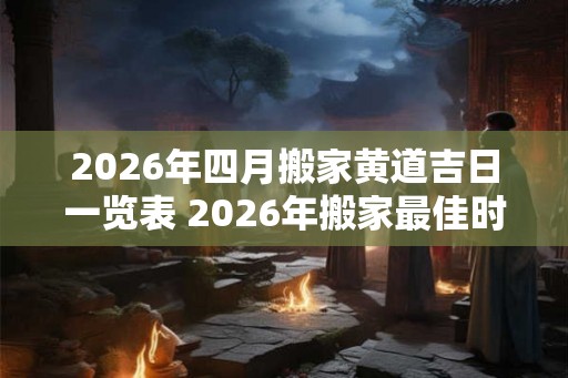 2026年四月搬家黄道吉日一览表 2026年搬家最佳时间表 2026年四月搬家黄道吉日一览表 2026年搬家最佳时间表
