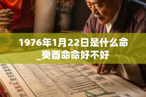 1976年1月22日是什么命_癸酉命命好不好