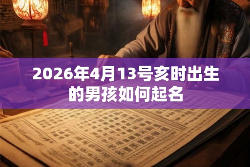 2026年4月13号亥时出生的男孩如何起名