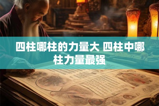 四柱哪柱的力量大 四柱中哪柱力量最强