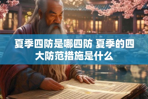 夏季四防是哪四防 夏季的四大防范措施是什么