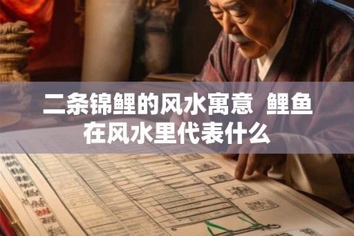 二条锦鲤的风水寓意 鲤鱼在风水里代表什么 二条锦鲤的风水寓意 鲤鱼在风水里代表什么