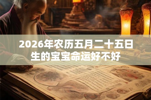 2026年农历五月二十五日生的宝宝命运好不好