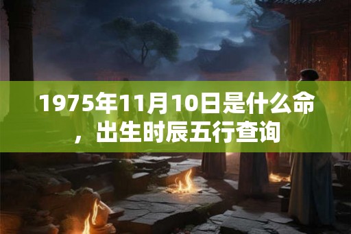 1975年11月10日是什么命,出生时辰五行查询 1975年11月10日是什么命,出生时辰五行查询