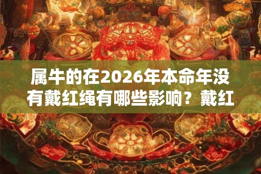 属牛的在2026年本命年没有戴红绳有哪些影响？戴红绳讲究