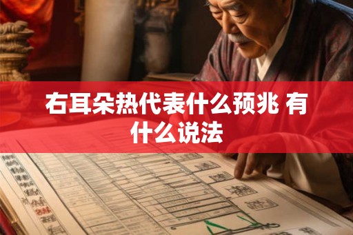 右耳朵热代表什么预兆 有什么说法
