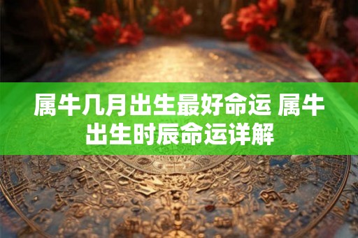 属牛几月出生最好命运 属牛出生时辰命运详解 属牛几月出生最好命运 属牛出生时辰命运详解
