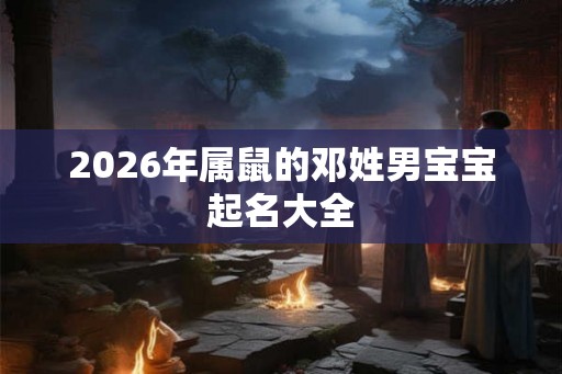 2026年属鼠的邓姓男宝宝起名大全