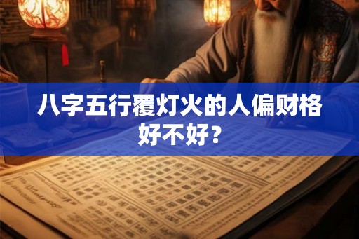 八字五行覆灯火的人偏财格好不好？