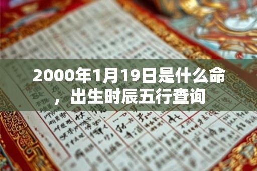 2000年1月19日是什么命，出生时辰五行查询