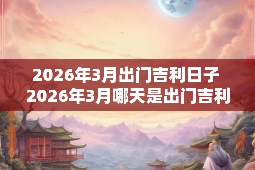 2026年3月出门吉利日子 2026年3月哪天是出门吉利日