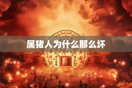 属猪人为什么那么坏