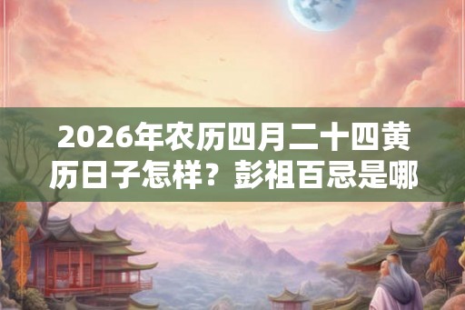 2026年农历四月二十四黄历日子怎样？彭祖百忌是哪些忌讳？