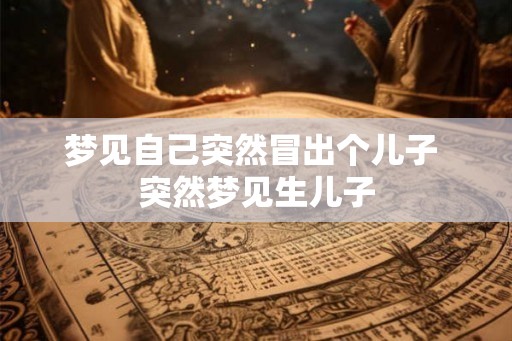 梦见自己突然冒出个儿子 突然梦见生儿子 梦见自己突然冒出个儿子 突然梦见生儿子