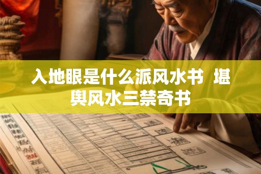 入地眼是什么派风水书  堪舆风水三禁奇书