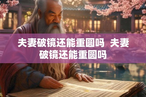 夫妻破镜还能重圆吗  夫妻破镜还能重圆吗