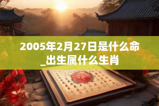 2005年2月27日是什么命_出生属什么生肖