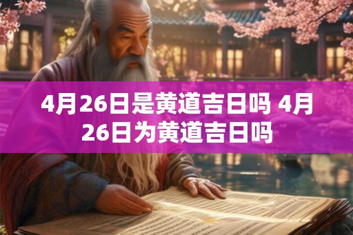 4月26日是黄道吉日吗 4月26日为黄道吉日吗