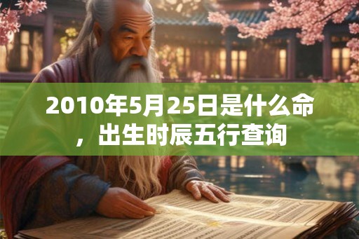 2010年5月25日是什么命，出生时辰五行查询