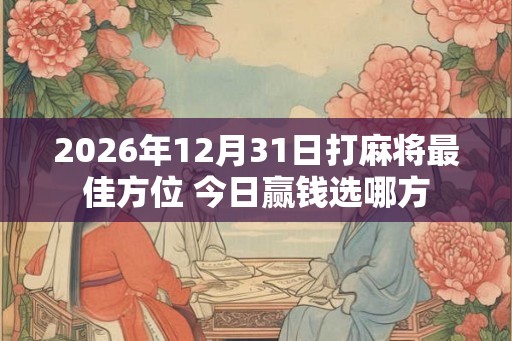 2026年12月31日打麻将最佳方位 今日赢钱选哪方