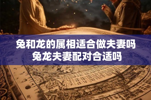 兔和龙的属相适合做夫妻吗 兔龙夫妻配对合适吗