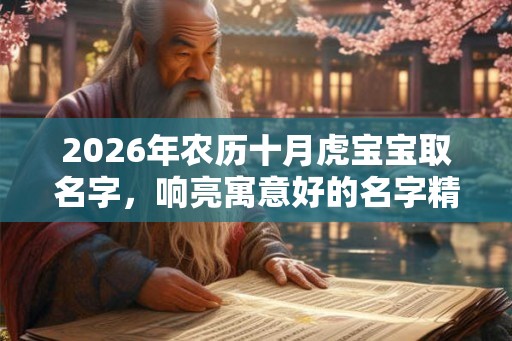 2026年农历十月虎宝宝取名字，响亮寓意好的名字精选
