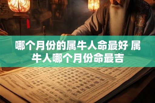 哪个月份的属牛人命最好 属牛人哪个月份命最吉