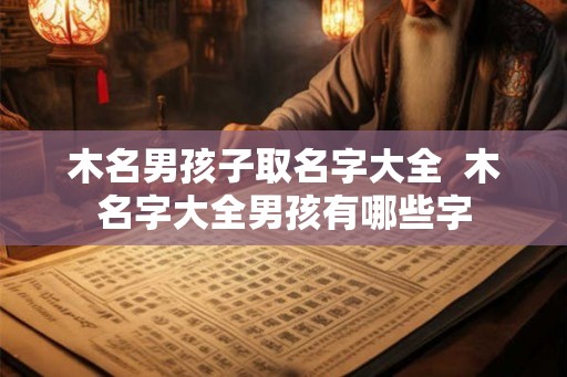 木名男孩子取名字大全  木名字大全男孩有哪些字
